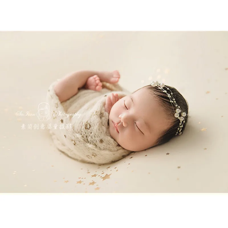 Accesorios de fotograf&iacute;a para beb&eacute;, tocado con cuentas de perlas en 7 colores, diadema para estudio de fotograf&iacute;a, accesorios para sesi&oacute;n de fotos de reci&eacute;n nacido, sombreros para ni&ntilde;a-2