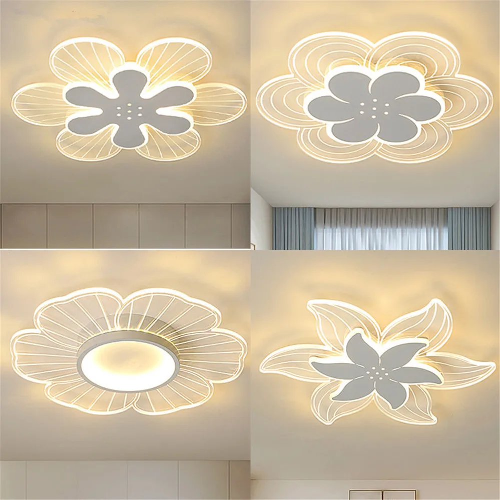 

Modern LED White Ceiling Light Flora Creative Acrylic Ceiling Lamp for Kids Room Living Dining Room Bedroom Kitchen Ceiling Lamp