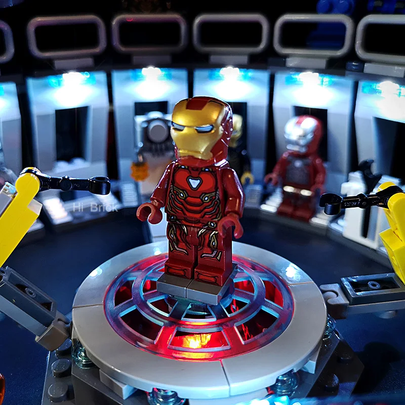 Новые Супер Герои ЖЕЛЕЗНЫЙ ЧЕЛОВЕК зал брони Совместимость 76125 строительный