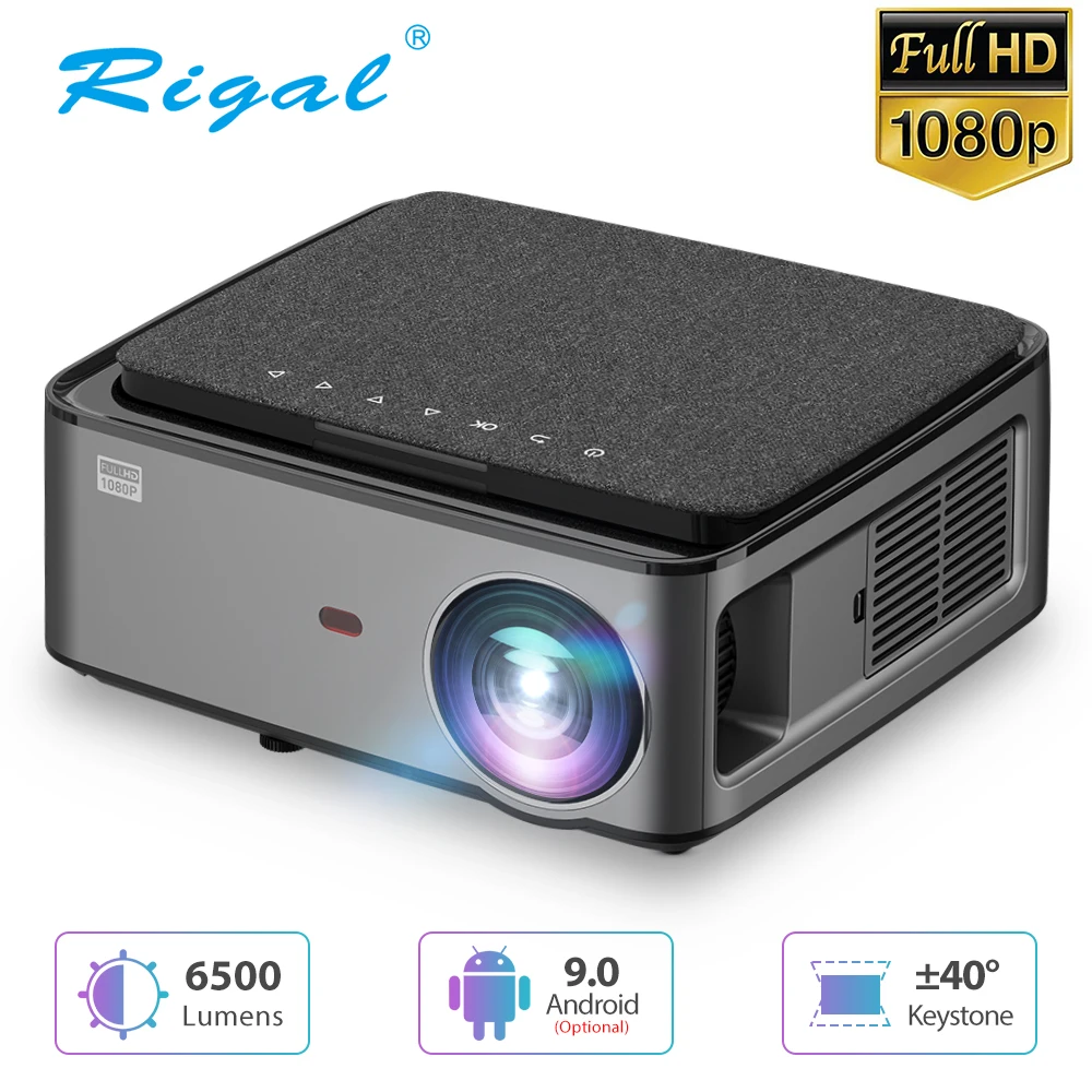 

Rigal Full HD 1080P Projector RD828 WIFI Android Projetor Native 1920 x 1080P Smart Phone Beamer 3D Home Theater Video Cinema