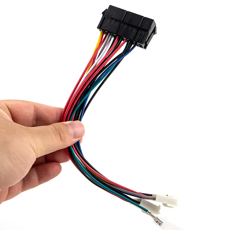 

20Pin ATX to 2-Port 6Pin AT PSU Converter Power Cable Cord 20cm for 286 386 486 586 Old Computer