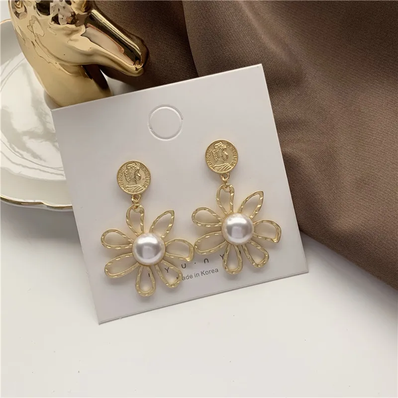 Панк серьги-гвоздики Модные металлические большие серьги женские винтажные