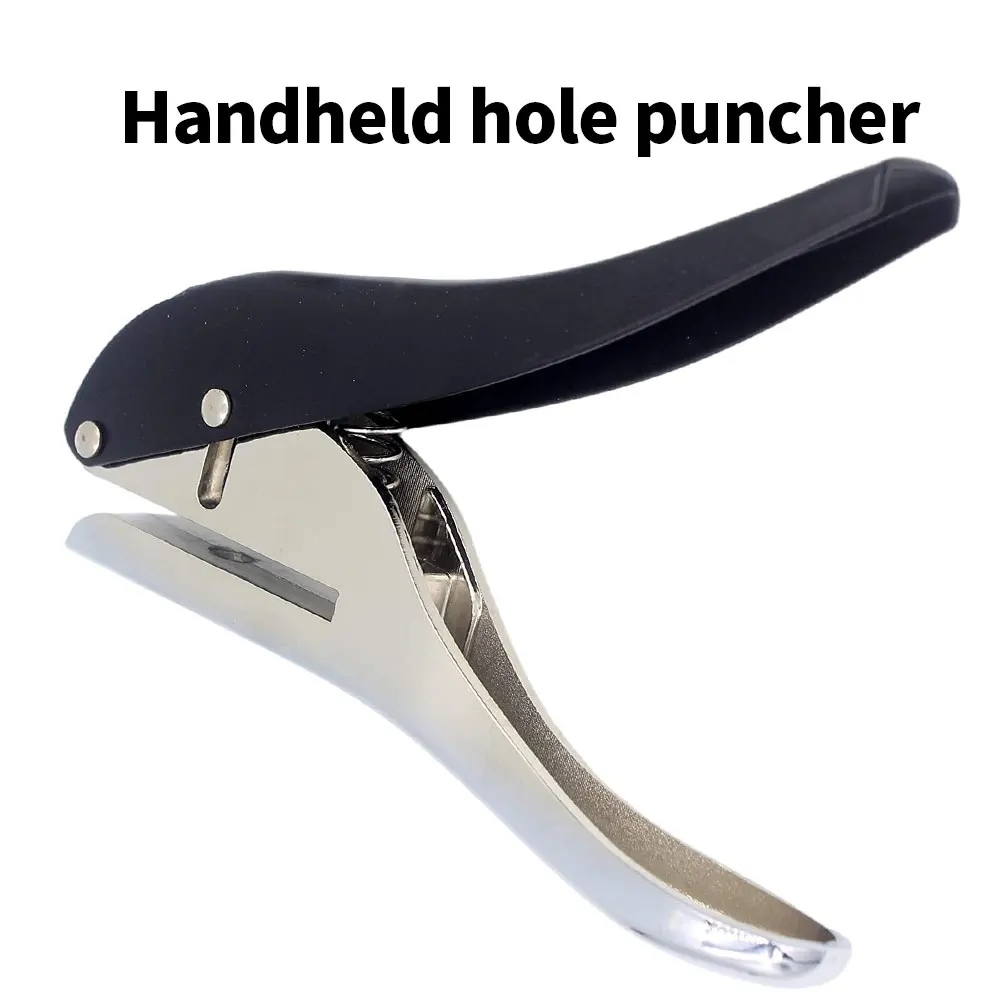 

Handheld Hole Puncher Heavy Duty Single Hole Punch Puncher Paper Cutter For Office Home School ID Cards PVC Cards Badge Photos