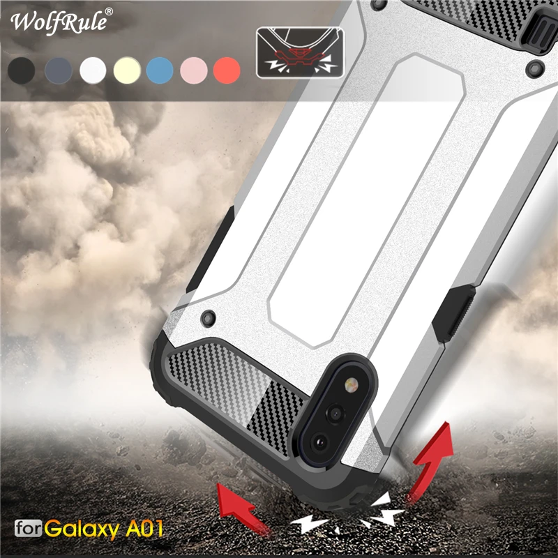 

Case Samsung Galaxy A01 Case Wrapped Armor Hybrid Capa Case For Samsung Galaxy A01 Capa Cover Samsung A01 A015F/DS A015G/DS 5.7"
