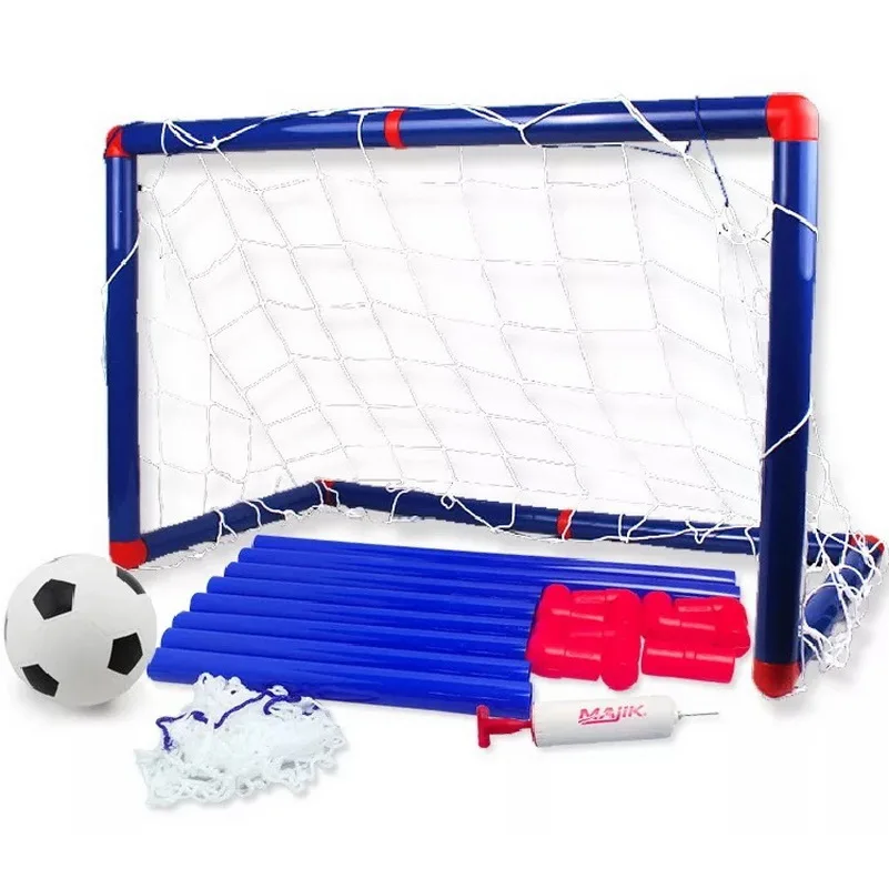

Children Sports Soccer Goals with Ball and Pump Practice Scrimmage Outdoor Game Football Gate diy Football Net Door