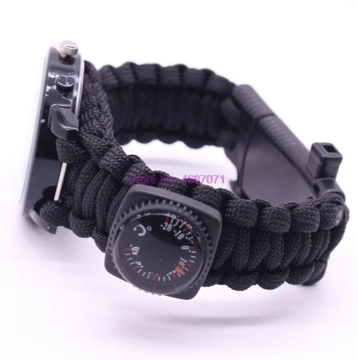 От DHL 200 шт Мужские часы на открытом воздухе браслет для выживания