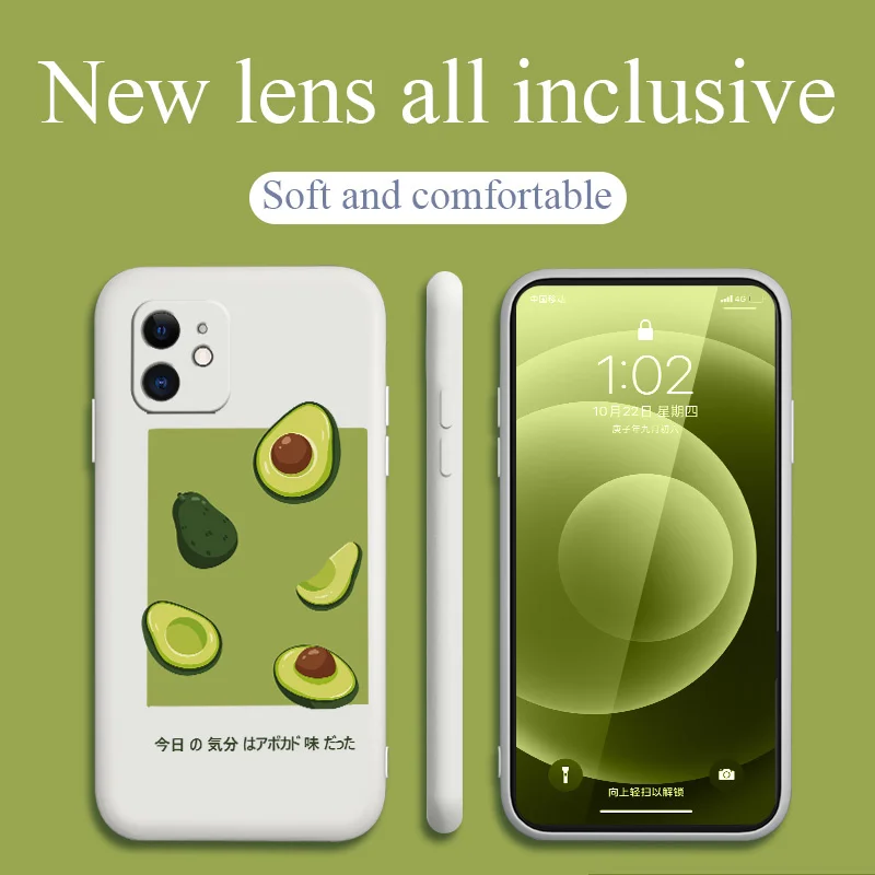 

Fruit Anatomy Phone Case For iPhone 12 Pro Max 11 X XS XR XSMAX SE2020 8 8Plus 7 7Plus 6 6S Plus Liquid Silicone Cover