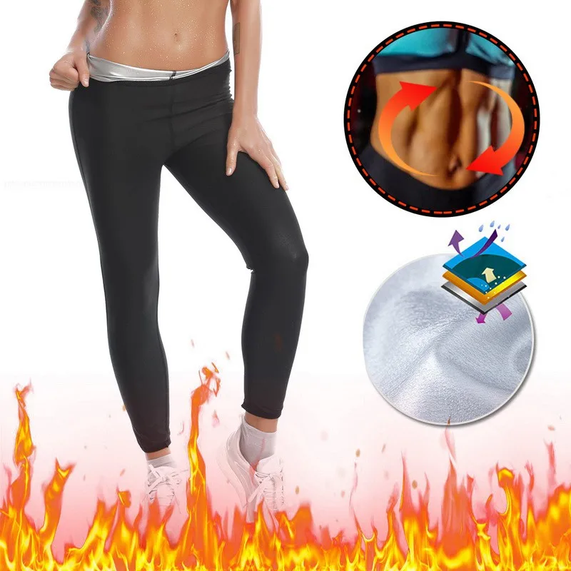 

Ladies' Sports And Sweat Sweating Clothes Yoga Sauna Hiking Pants Fitness Body Nine Points Shaping Pants