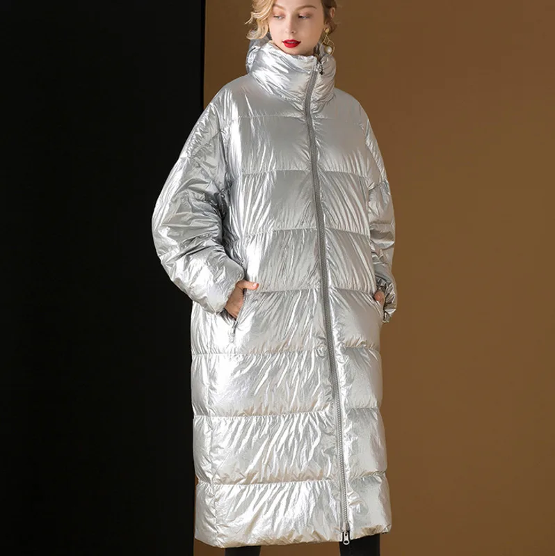 Двухстороннее длинное пальто женская Космическая одежда винтажная Европейская