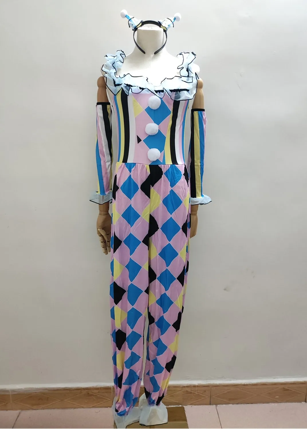 Комбинезон для косплея взрослых цирковой клоун Квинн милый Джокер страшные