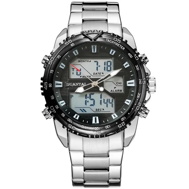 Мужские часы Топ люксовый бренд мужские спортивные военные полностью стальные