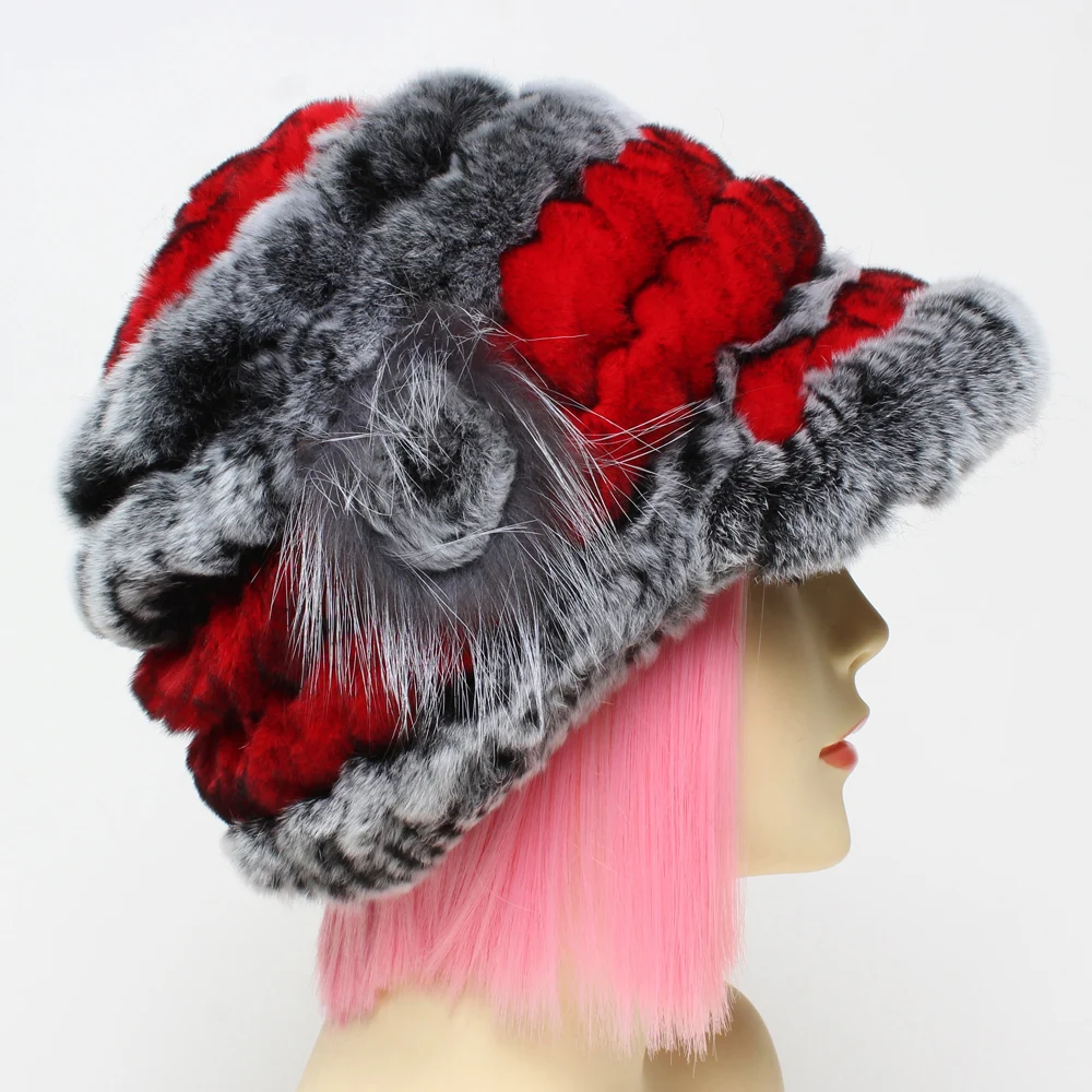 Зимняя женская шуба с натурального шапки из меха кролика рекс теплая Женская 100%