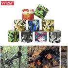 Камуфляжная самоклеящаяся повязка, Гибкая эластичная Нетканая уличная маска CS, спортивные нарукавники для голеностопа, защита пальцев, Камуфляжная Лента