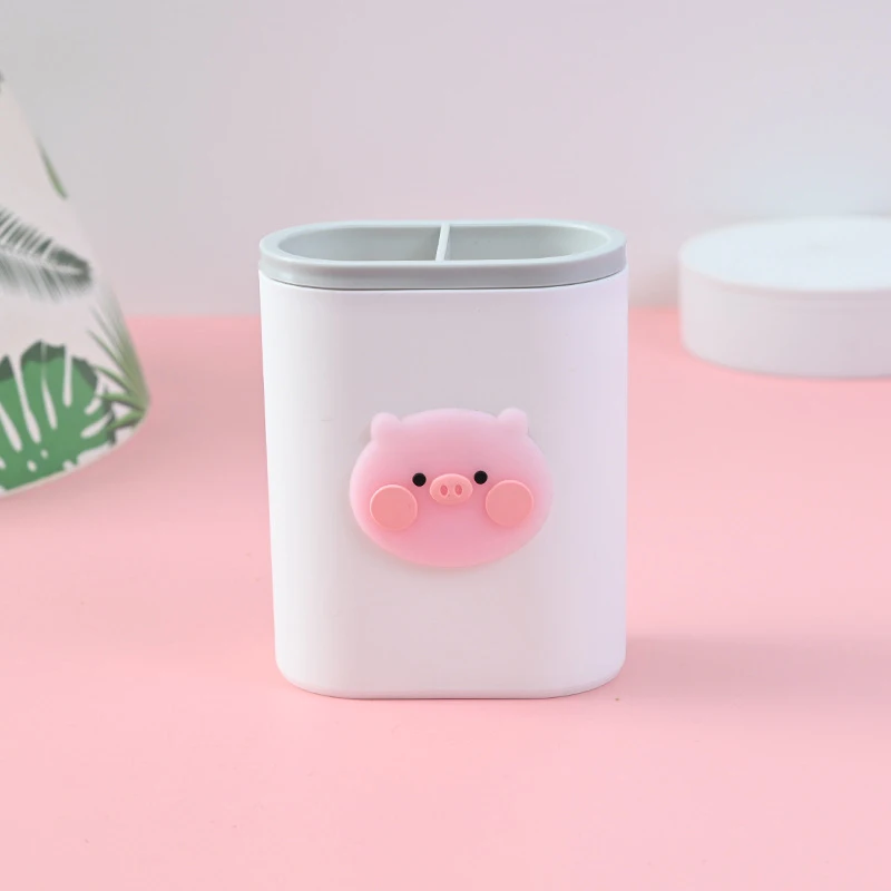 

Cartoon Cute Pen Holder Desktop Plastic Pen Holder Makeup Brush Holder For Classroom Home Office 10.5X8.5cm WWO66