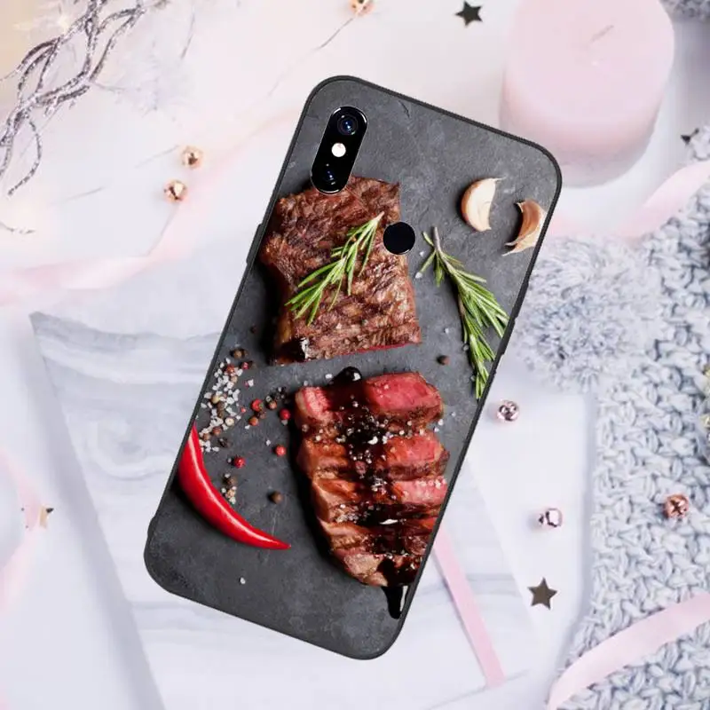 

steak Gourmet food Phone Case For Xiaomi Redmi note 7 8 9 pro 8T 9S Mi Note 10 Lite pro