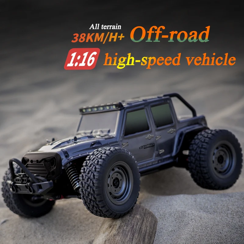JJRC 1:16 2.4G 38KM/H high-speed off-road alloy remote control car climbing charging remote control car for children boy toy enlarge