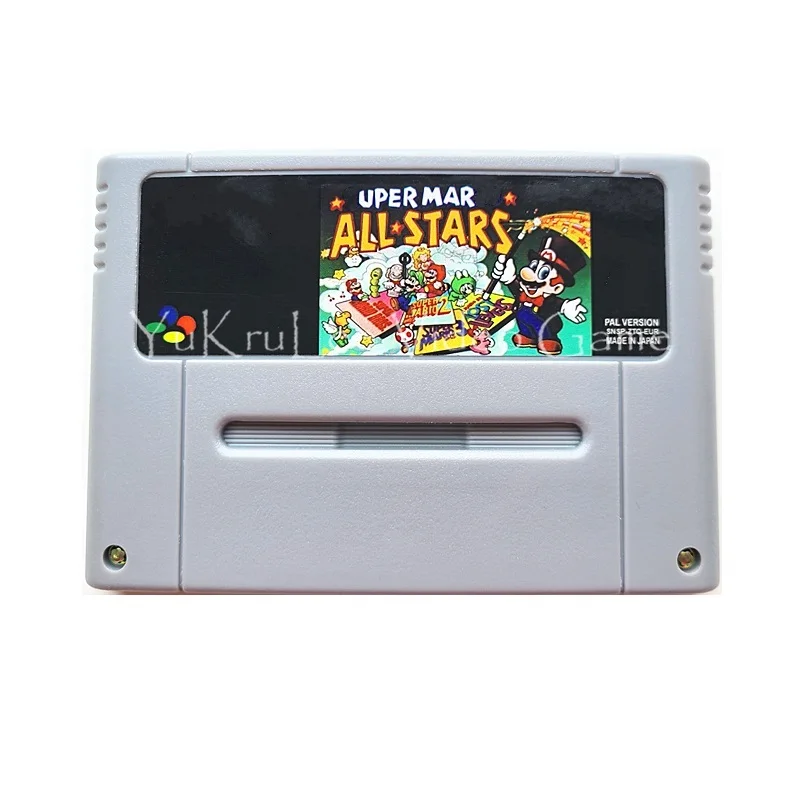 SuperMarioAll-Stars 16-битный картридж для видеоигр для Nintendo SFC/SNES EU PAL английская версия