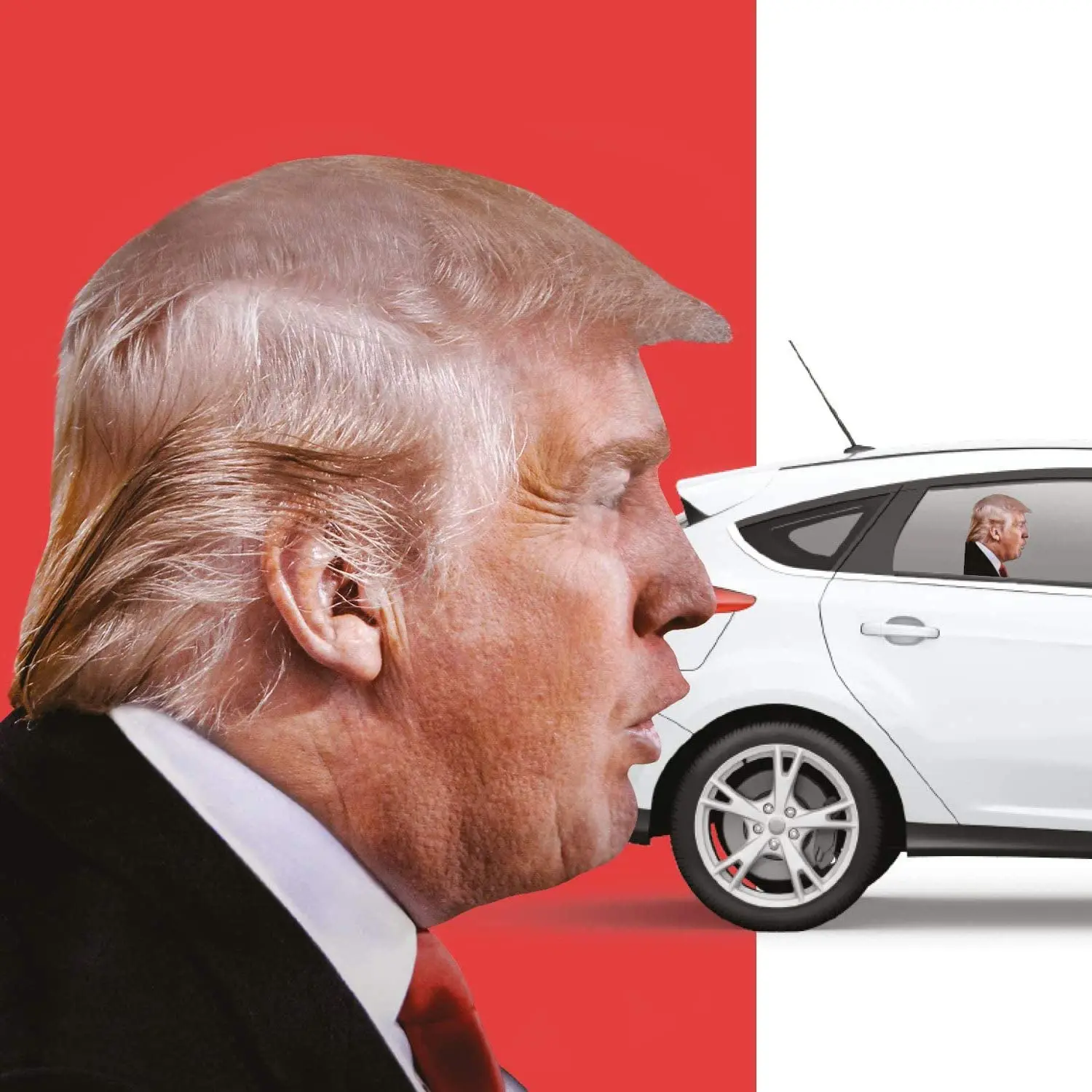 Классическая Наклейка на окно автомобиля американское искусство с Дональдом