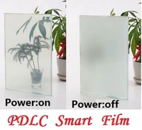 sunice 230mmx118mm sample electric self adhesive pdlc film smart glass window film white color projection cinema meeting room