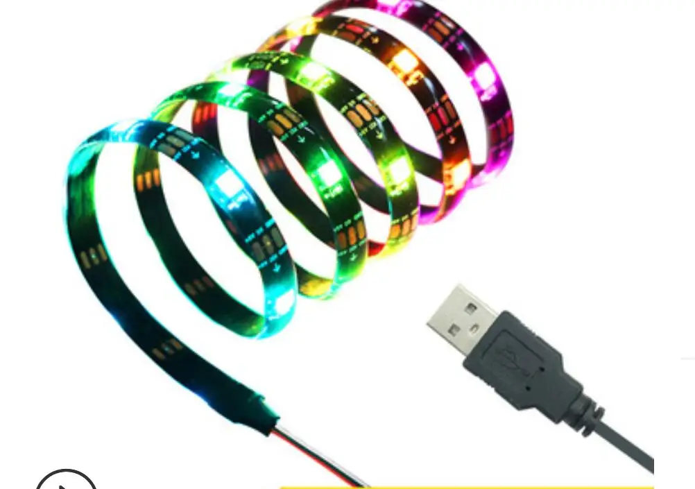 

LED Lights Strips USB Infrared Control RGB 5050 DC5V 1M 2M 3M 4M 5M Flexible Lamp Tape Diode TV Background Lighting luces