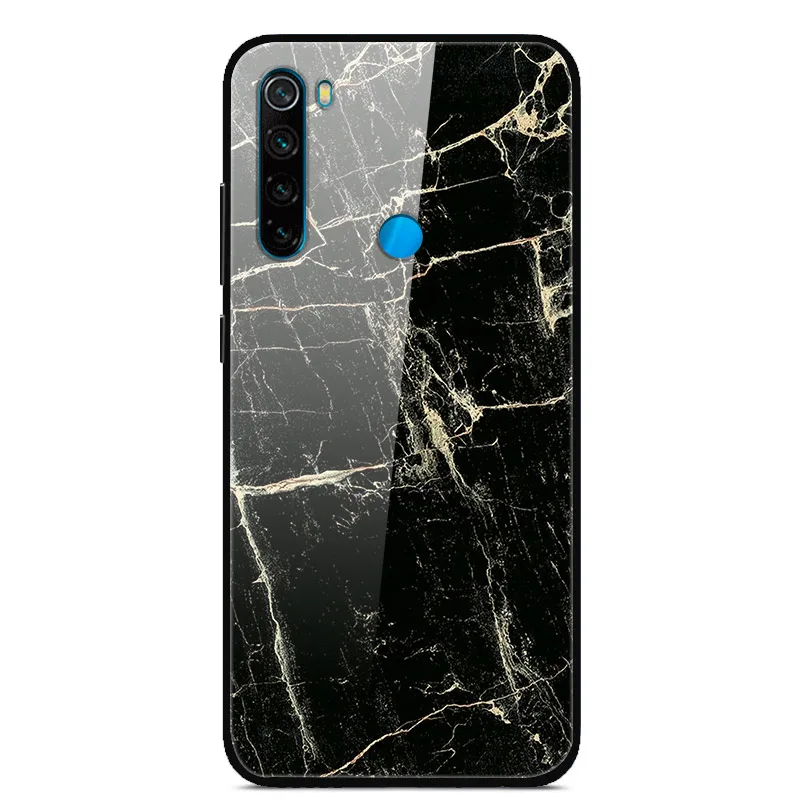 Для Xiaomi Redmi Note 8 чехол из закаленного стекла с печатным жестким чехлом для Xiaomi Redmi Note 8 Note8 чехол для Redmi Note 8 Pro Бампер - Цвет: 1