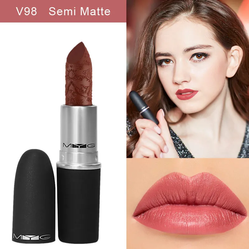 Высококачественная модная влажная губная помада матовая красная водостойкая