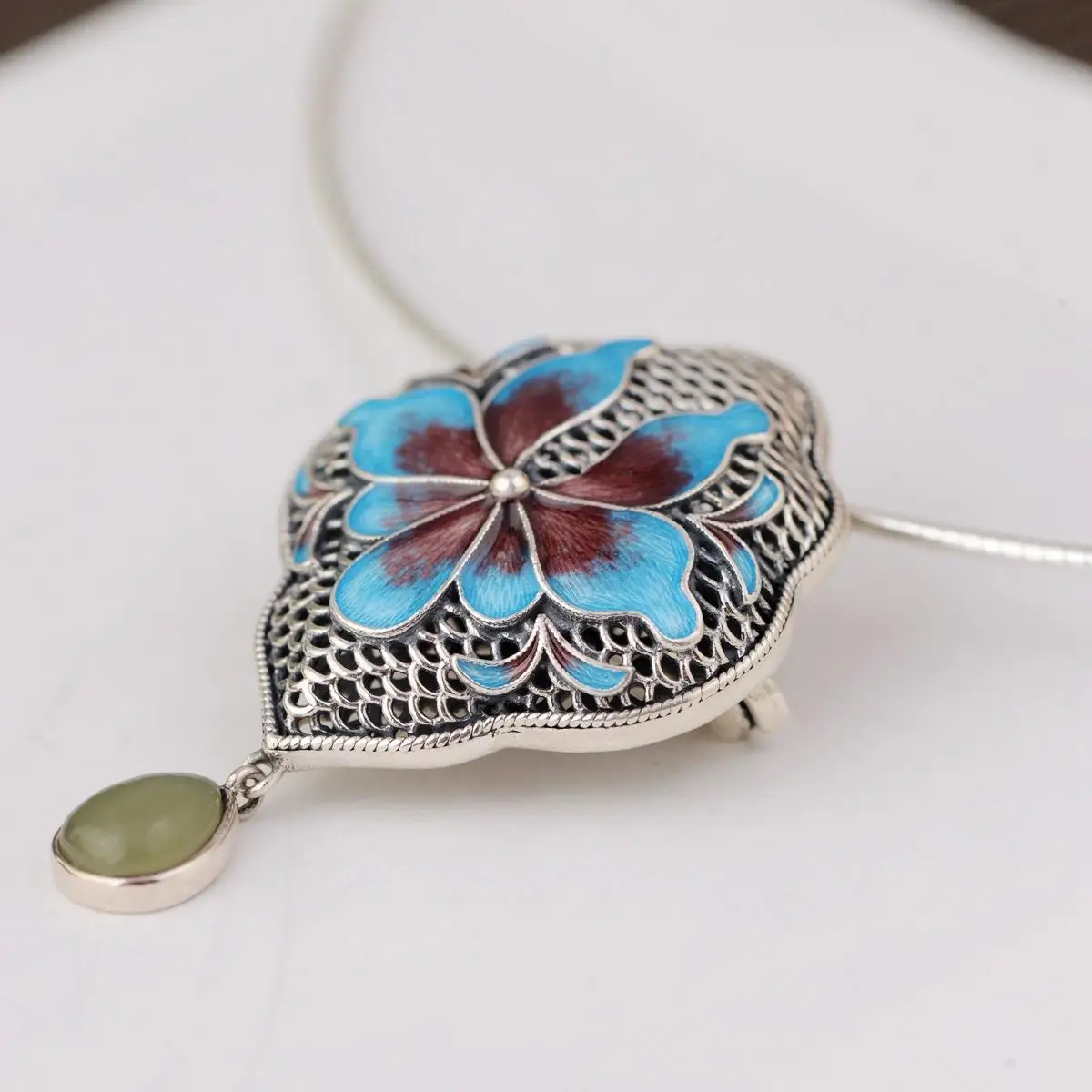 Женская серебряная брошь в этническом стиле подвеска из серебра S925 пробы с