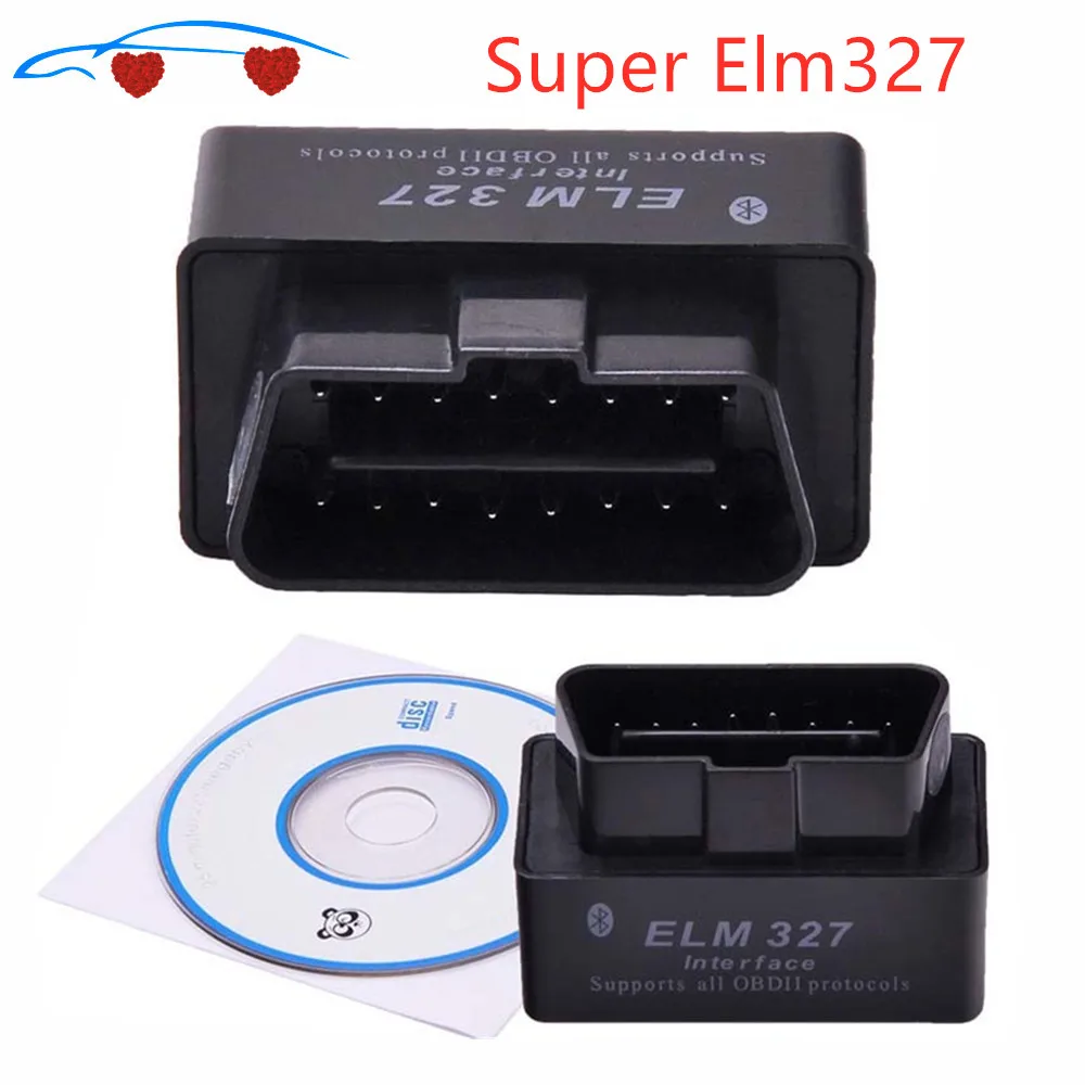 Новейший Супер Мини ELM327 V1.5/v2.1 Bluetooth OBDII OBD2 беспроводной ELM 327 многоязычный