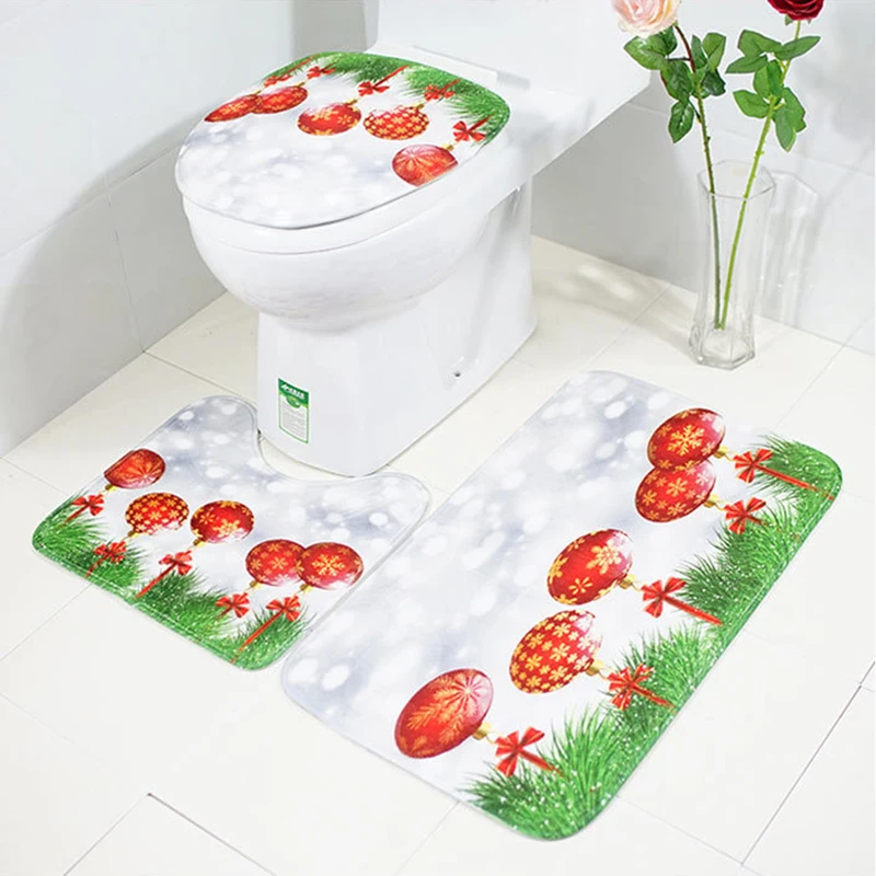 3 шт./компл. Ванная комната коврик набор фланель анти скольжения Кухня ванны ковер