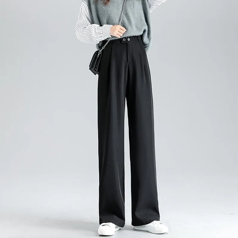 

Sweatpants Women Clothes Pants Streetwear 2020 Winter Fashion Korean Style Wide Leg Harajuku Baggy Black High Waisted Vintage