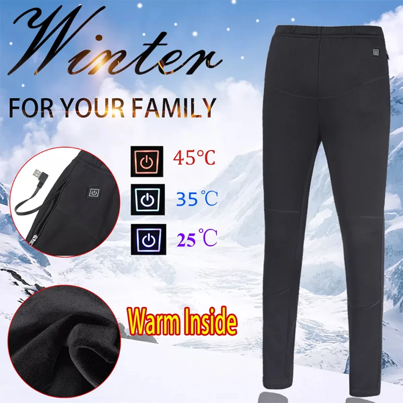 

Intelligent Outdoor Electric Heated Warm Pants Trousers Men Women Electric USB Heating Warm Pants Winter Heated Leisure Trousers