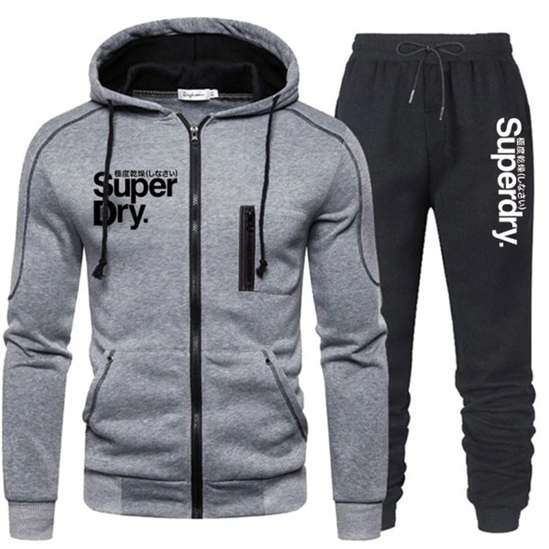 

FAKUNTN 2021 tuta uomo abbigliamento giacca pantaloni 2 шт set tuta uomo marca tute abbigliamento Sportive felpe с cappucci