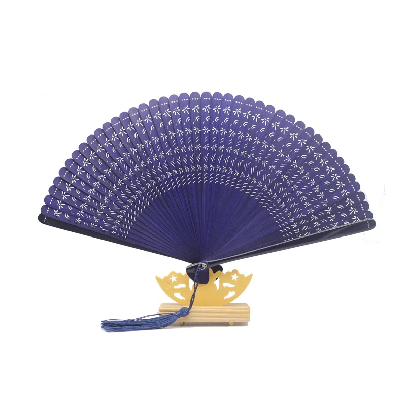 

Классическая бамбуковый веер летний китайский складывающийся веер 18 см в китайском стиле ханьфу, косплей для женщин небольшой поддержки ши...
