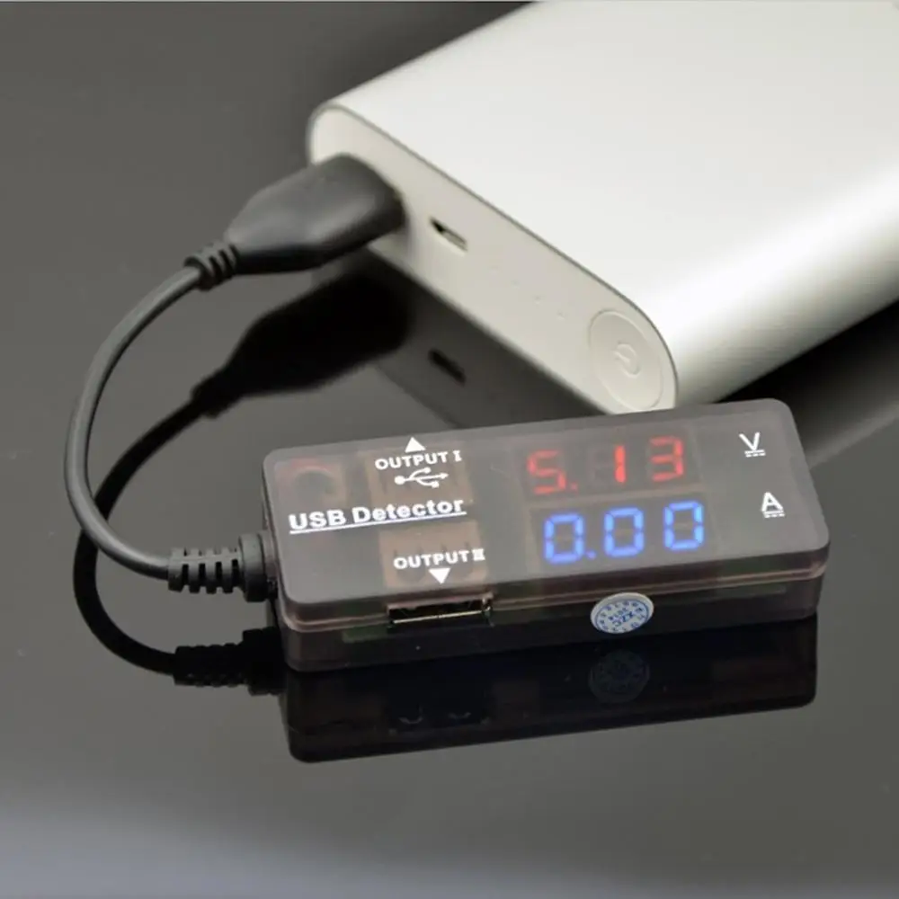 

Двойной USB компьютера и Напряжение тестер Мобильный телефон прибор для измерения тока Мобильный Мощность Зарядное устройство Напряжение т...