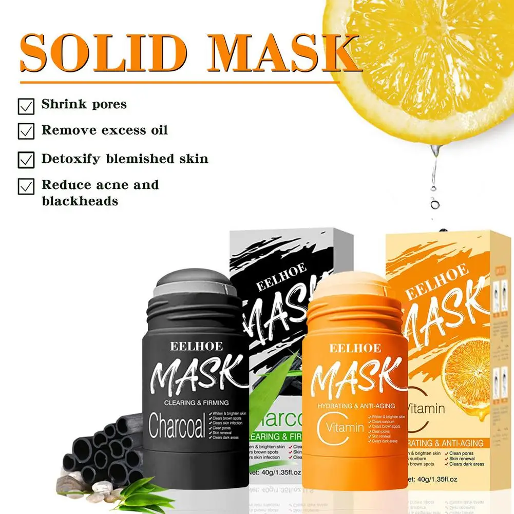 

Vitamin C Solid Cleansing Boost Moisturizing Face Sheet Masque Deeply Clean Skin Dirt Adjust Skin Water And Oil Balance