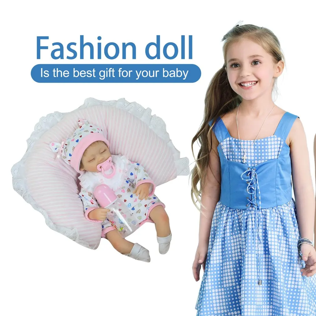 

OCDA Cute Soft Silicone Reborn Sleeping Baby Doll Lifelike Newborn Doll Handmade Realistic BeBe Reborn Dolls 55cm 57cm Gifts