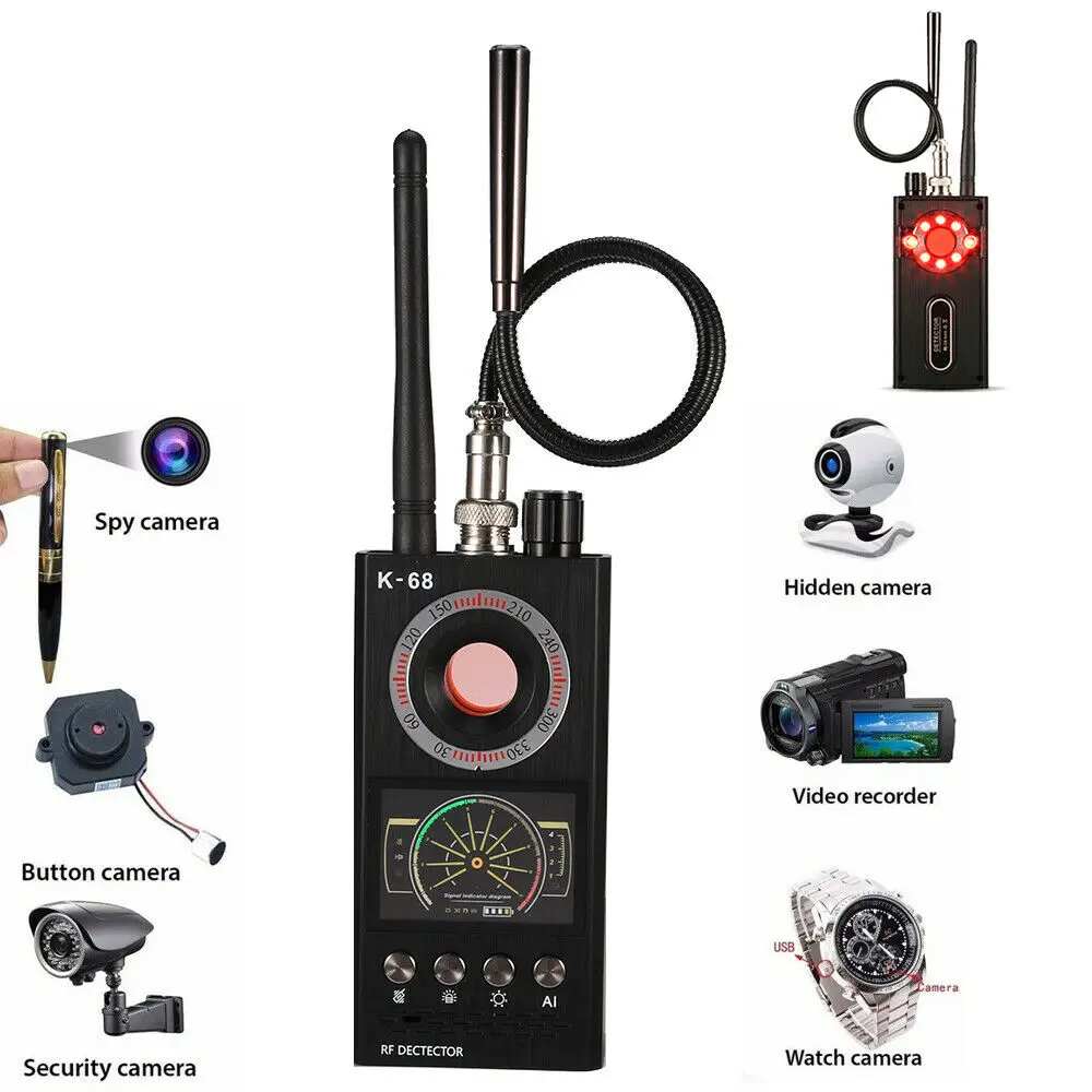 K68, gps трекер, искатель, ошибка, прослушка, скрытая камера, детектор, полный спектр, Мини шпионская камера, телефон, gsm звуковой сигнал, шпионские устройства, искатель