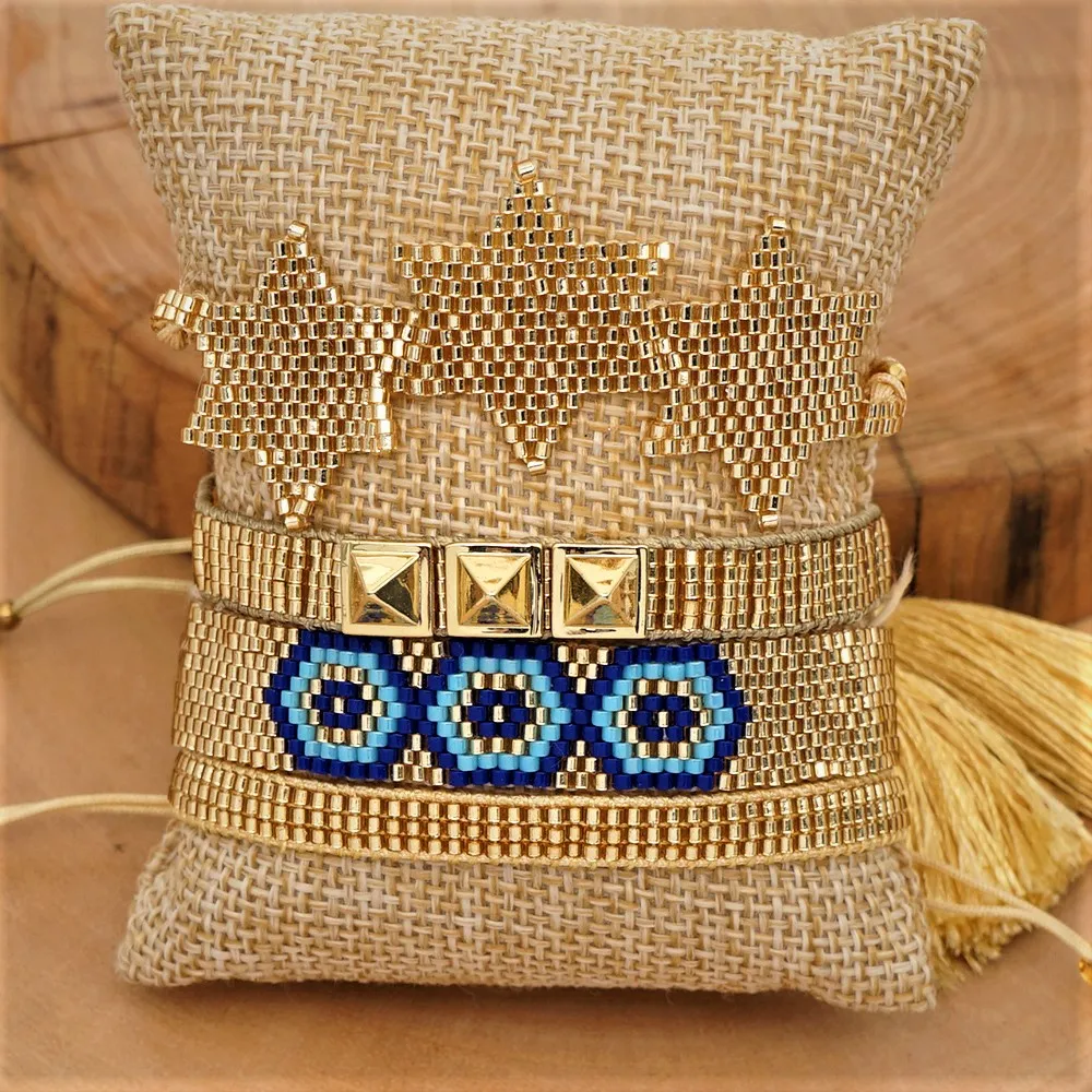 Go2boho Mexio женские браслеты Миюки браслет от сглаза подарок турецкий глаз ювелирные