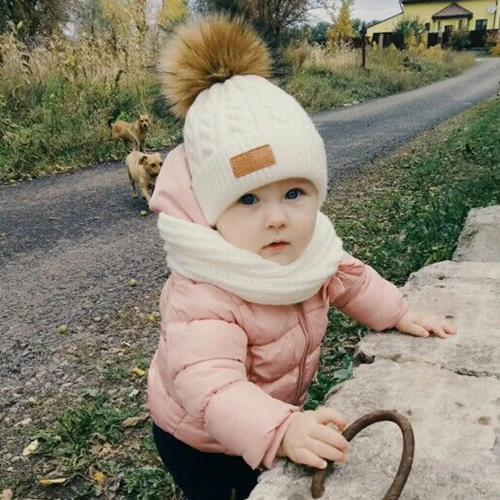 Шапка для маленьких мальчиков и девочек зимняя теплая вязаная крючком хлопковая