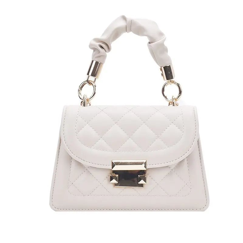 

PU Leather White Crossbody Bags For Women 2020 Trend Small Handbag Ladies Hand Bags Designer Tote Women's Bag with Short Handles