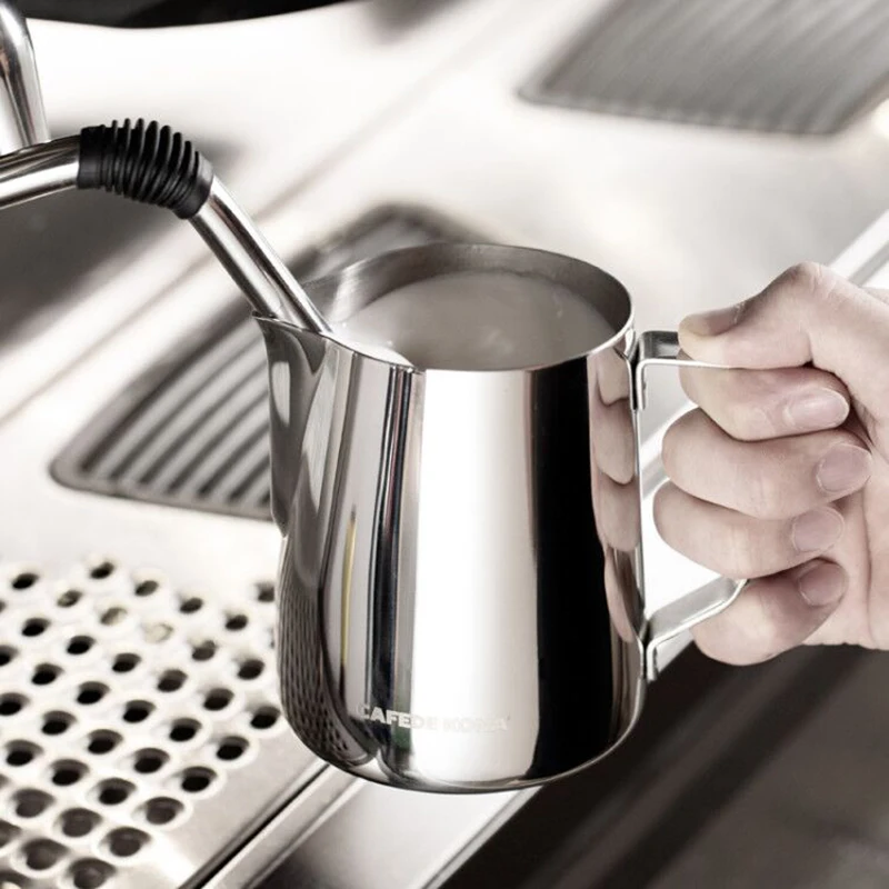 Кувшин CAFEDE KONA Градуированный для бариста кувшин зеркальный из нержавеющей стали