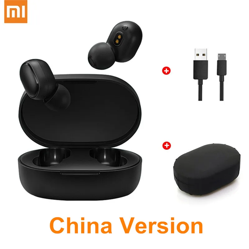 China 5 Xiaomi Redmi Airdots беспроводные наушники Голосовое управление TWS 5,0 Bluetooth наушники оригинальные Xiaomi наушники Контрольный динамик - Цвет: China 5