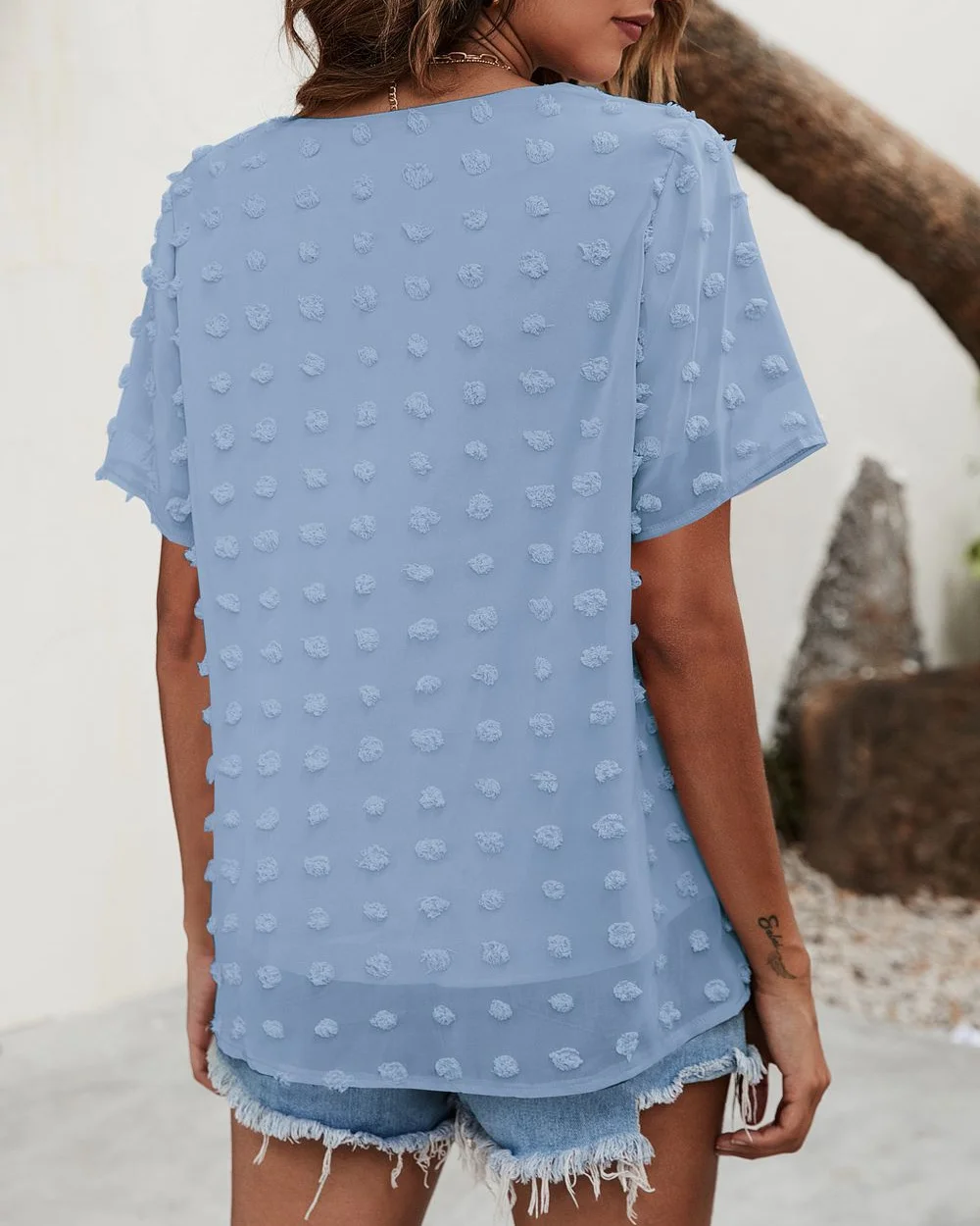

Casual O-neck Short Sleeve Loose Women Blouses Summer Fashion Jacquard Chiffon Shirt Tops Ladies Basic Elegant Blouse