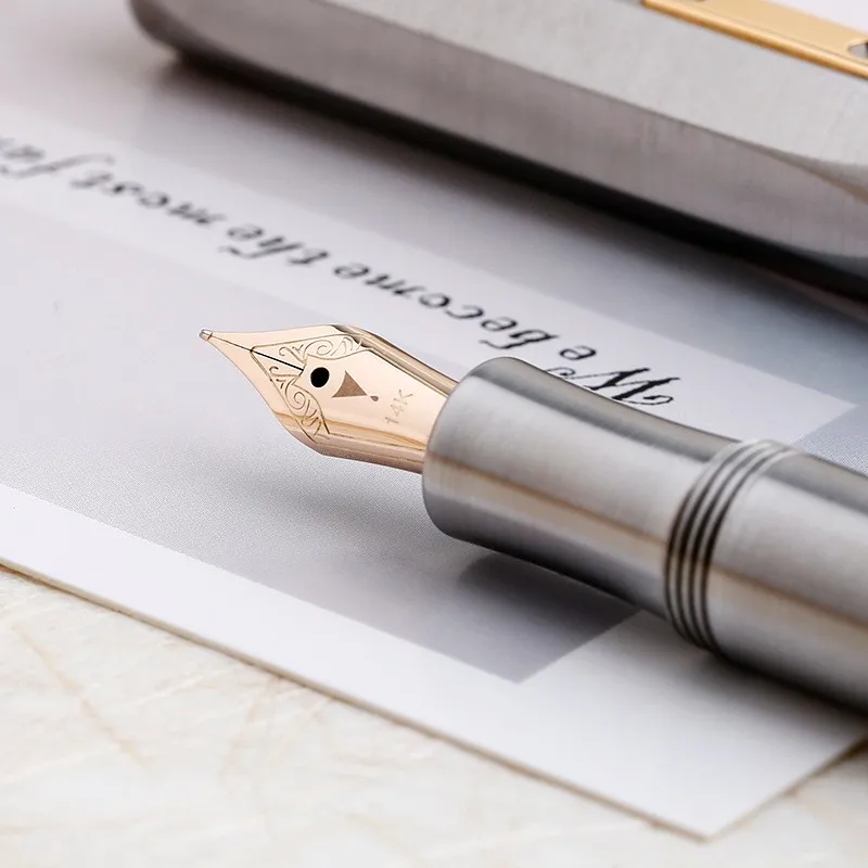 Перьевая ручка MAJOHN RS1 из титанового сплава металлическая восьмиугольная