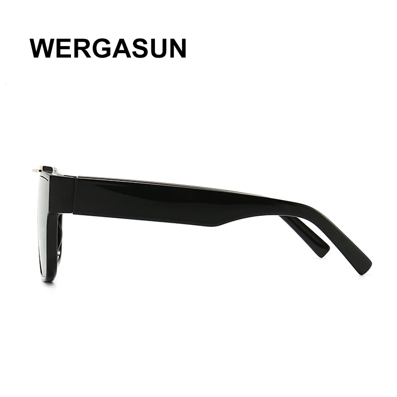 WERGASUN новые модные солнцезащитные очки в большой оправе для мужчин квадратные