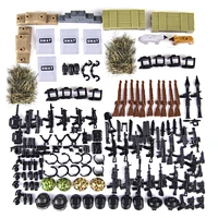 shooting game army weapons pack diy small particle building block accessories kit