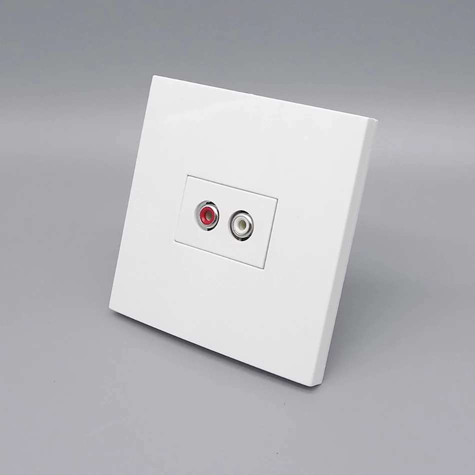 Красно-белый аудио-модуль с двумя отверстиями гнездовой модуль коннектор для