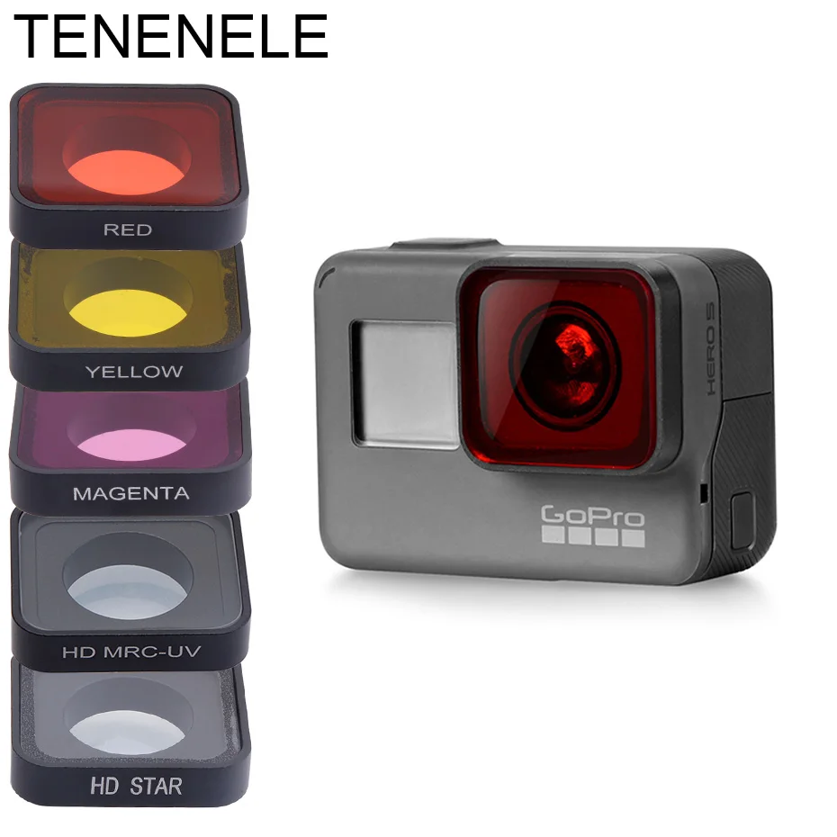 Фильтры для камеры Hero5/Hero6 GoPro Hero 5/5 черный/6/2018 красный желтый