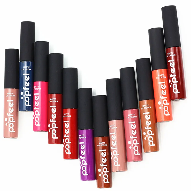 Водостойкая матовая бархатная жидкая помада для губ в комплекте стойкий ТИНТ