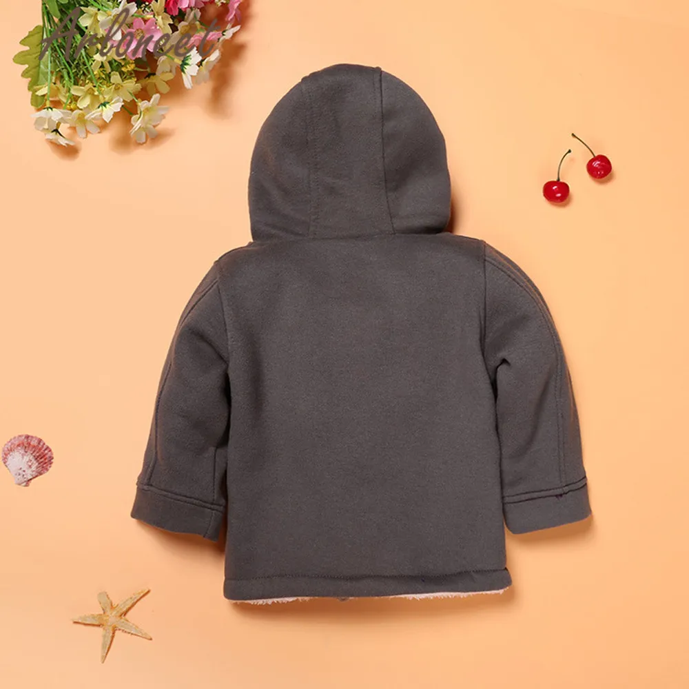 ARLONEET Baby Coat Boys Warm Winter Thick Pockets Kids Button Outerwear Casual Cloak Toddler Cotton Girls Outwear | Детская одежда и